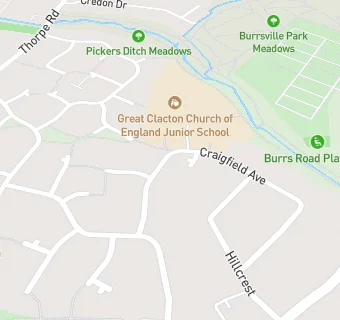 map for Great Clacton Church of England Junior School