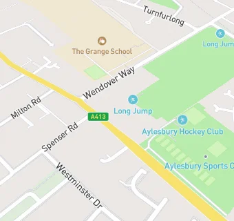 map for Aylesbury Town Bowls Club