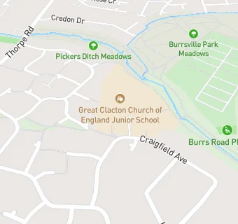 map for Great Clacton Junior School