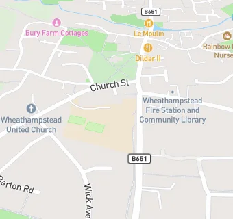 map for St Helen's Church of England Primary School