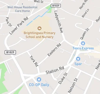 map for Brightlingsea Infant School