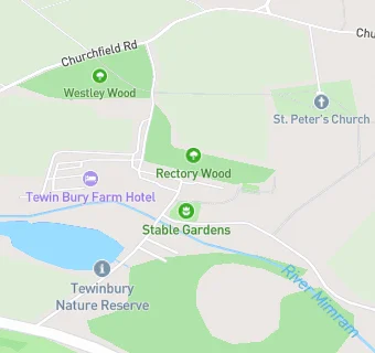 map for Tewin Bury Farm Hotel