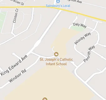 map for St Joseph's Catholic Infant School