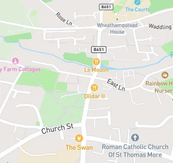 map for Wheathampstead Dental Surgery