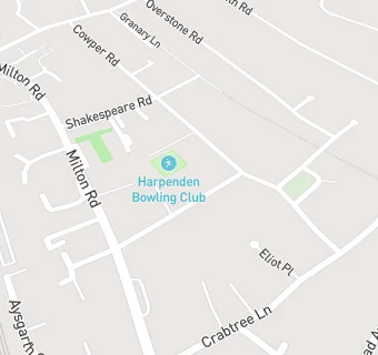 map for Harpenden Bowling Club