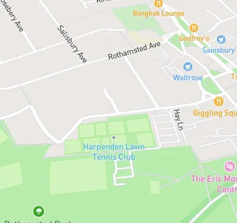 map for Harpenden Town Football Club