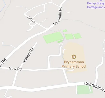 map for BRYNAMMAN PRIMARY SCHOOL