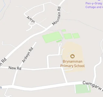 map for Clwb Plant Brynaman