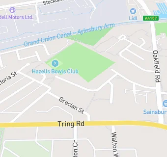 map for Hazells Bowls Club