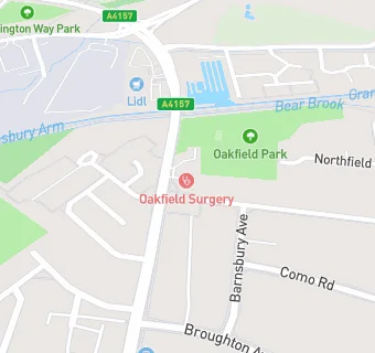 map for Oakfield Surgery