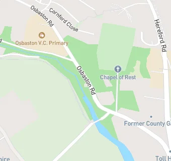 map for Osbaston C.V.Junior School