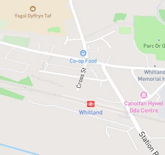 map for Whitland Town Hall Community Food Bank