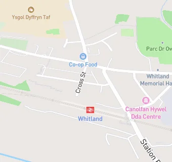 map for WHITLAND RUGBY CLUB