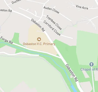 map for Osbaston Infants School