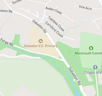 map for Osbaston CiW School Breakfast Club