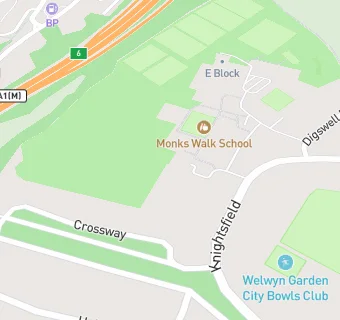 map for Monk's Walk School