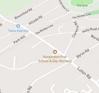 map for Bright Horizons Harpenden Luton Road Day Nursery & Preschool