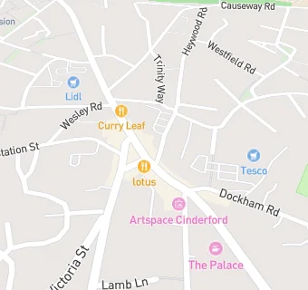 map for Cinderburys Local