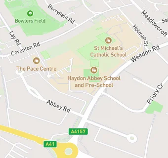 map for Haydon Abbey School and Pre-School