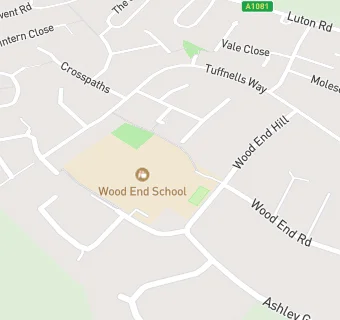 map for Wood End Junior Mixed School