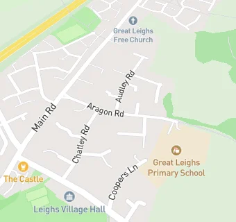 map for Great Leighs Primary School