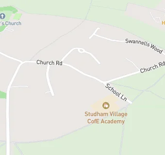 map for Studham C of E Village School