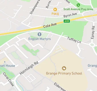 map for Grange Junior School