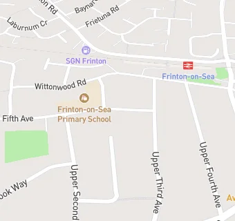 map for Frinton-on-Sea Primary School