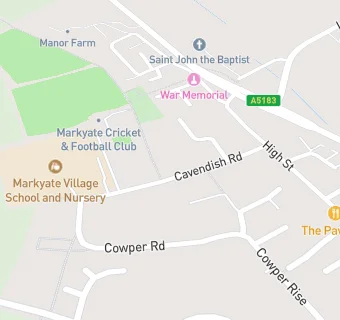 map for Markyate Cricket & Football Club