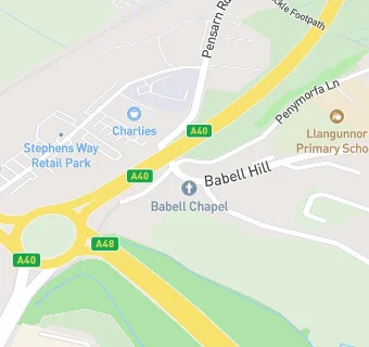 map for Babell Chapel Friendship Centre