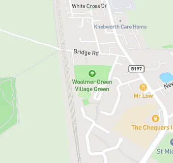 map for Woolmer Green Village Hall