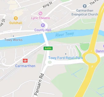 map for Towy Service Station