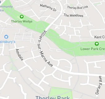 map for Thorley Christian Centre