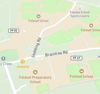 map for The Felsted Surgery