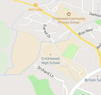 map for Crickhowell High School