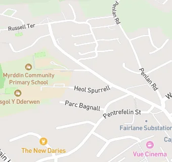 map for Clwb Gofal Mes Y Dderwen