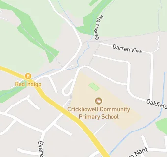 map for Crickhowell C P School