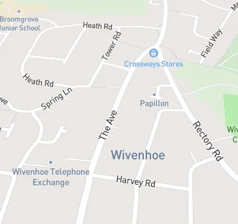 map for Wivenhoe Surgery