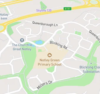 map for Notley Green Primary School