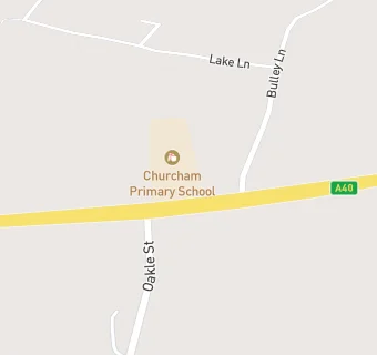 map for Churcham Primary School