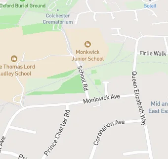 map for Monkwick Junior School