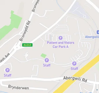 map for Glangwili Hospital