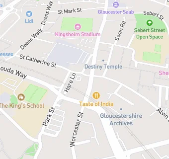 map for Kingsholm Stores