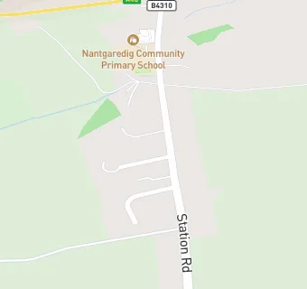 map for NANTGAREDIG CP SCHOOL