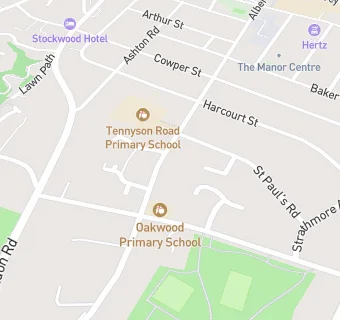 map for Oakwood Primary School