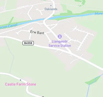 map for Llangynidr Village Hall