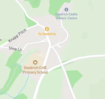 map for Goodrich Castle Visitor Centre