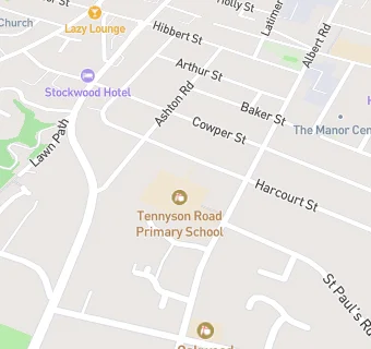 map for Tennyson Road Primary School