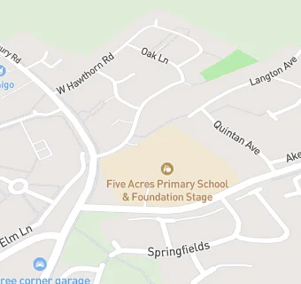 map for Five Acres Primary School