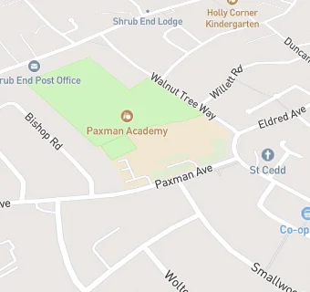 map for Paxman Academy